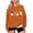 Orange*Kinrui halloween sweatshirts for women, variant on Kinrui Womens Halloween Spooky Season Sweatshirt Black Cat Ghost Sweatshirts Funny Cute Long Sleeve Oversized Tops XL