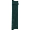 thumbnail image 3 of Ekena Millwork 14"W x 61"H Americraft Four Board (2 Batten) Exterior Real Wood Joined Board-n-Batten Shutters w/ Z-Bar (Per Pair), Thermal Green, 3 of 10