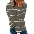 thumbnail image 2 of Azrian Sweatshirts for Womens Clearance,Pullover Hoodies Sweatshirts,Women Long Sleeves Casual Shirts Printing Round Neck Sweatshirt Pullover Loose Tunic Tops Deals for 2023 on Sale, 2 of 6