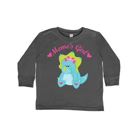 

Inktastic Meme s Girl dinosaur Gift Toddler Toddler Girl Long Sleeve T-Shirt