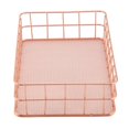 thumbnail image 1 of Fdit Panier de Rangement en Fer Rose Doré, Organisateur, Support de Rangement, Déco de Bureau, Panier de Rangement en Fer, Support de Rangement, 1 of 9