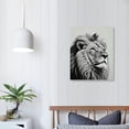 thumbnail image 3 of Nawypu  Sylvie Self Actualizing Lion Print Black and White Portrait Framed Canvas Wall Art by Amy Peterson,, 3 of 4