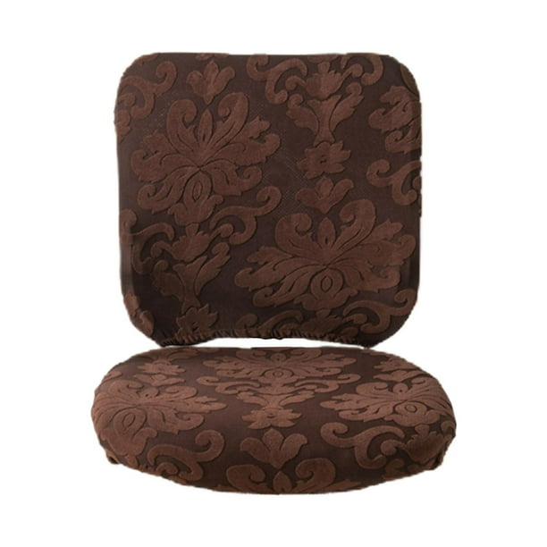 Funda elástica para silla de oficina, extraíble, lavable y giratoria. Marron oscuro