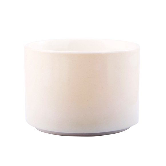 Ceramic Plant Pots, Planters with Drainage Hole and Saucer, Indoor Flower Pot ，White