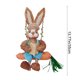 thumbnail image 3 of Decoraciones de Pascua, adornos de Pascua, accesorios de regalo de Pascua, conejos tejidos con hierba, adorables conejos, adorno colgante hecho a mano estilo bosque, regalo, adorno de madera, 3 of 6
