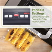 NESCO Compact Vacuum Sealer Machine - Powerful Food Sealing With Moist and Pulse Modes, Accessory Port, Includes 10 Pre-Cut Bags, VS-09