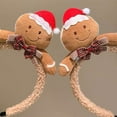 thumbnail image 5 of COOLHOOD Gingerbreads Hairband Comfortable Plush Hair Hoop Seasonal Celebration Headbands for Festives Gatherings, 5 of 6