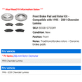 thumbnail image 2 of Front Brake Pad and Rotor Kit - Compatible with 1995 - 2001 Chevy Lumina 1996 1997 1998 1999 2000, 2 of 2
