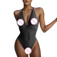 thumbnail image 5 of Gibobby Lenceria mujer sexy Ropa Interior Divertida para Mujer, Escote En V Profundo, Encaje Sexy, Vestido Transparente, Vestido para Conjuntos De Lencería(Negro, XG), 5 of 5