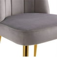 thumbnail image 5 of Chic Home Cherisa Velvet Upholstered Channel Quilted Dining Chair (Set of 2), Grey, 5 of 5