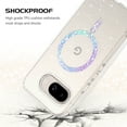 thumbnail image 6 of YINLAI Clear Glitter Google Pixel 9a Case Compatible with Mag-safe, Transparent Crystal Pixel 9A Magnetic Shockproof Protective Case for 9a 6.3", Shiny Bling Glitter, 6 of 7