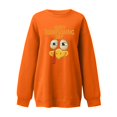 Women's Oversized Thanksgiving Sweatshirt Funny Turkey Face Graphic
