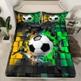 thumbnail image 2 of Erosebridal American Soccer Bed Sheets King,Ball Gamer Bedding King Size,Plaid Buffalo Sheet Set King,Super Cozy Teens Bedroom Decor,4 Pieces, 2 of 7