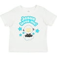 thumbnail image 3 of Inktastic Jesus Loves Me Cute Lamb and Stars Boys or Girls Toddler T-Shirt, 3 of 5