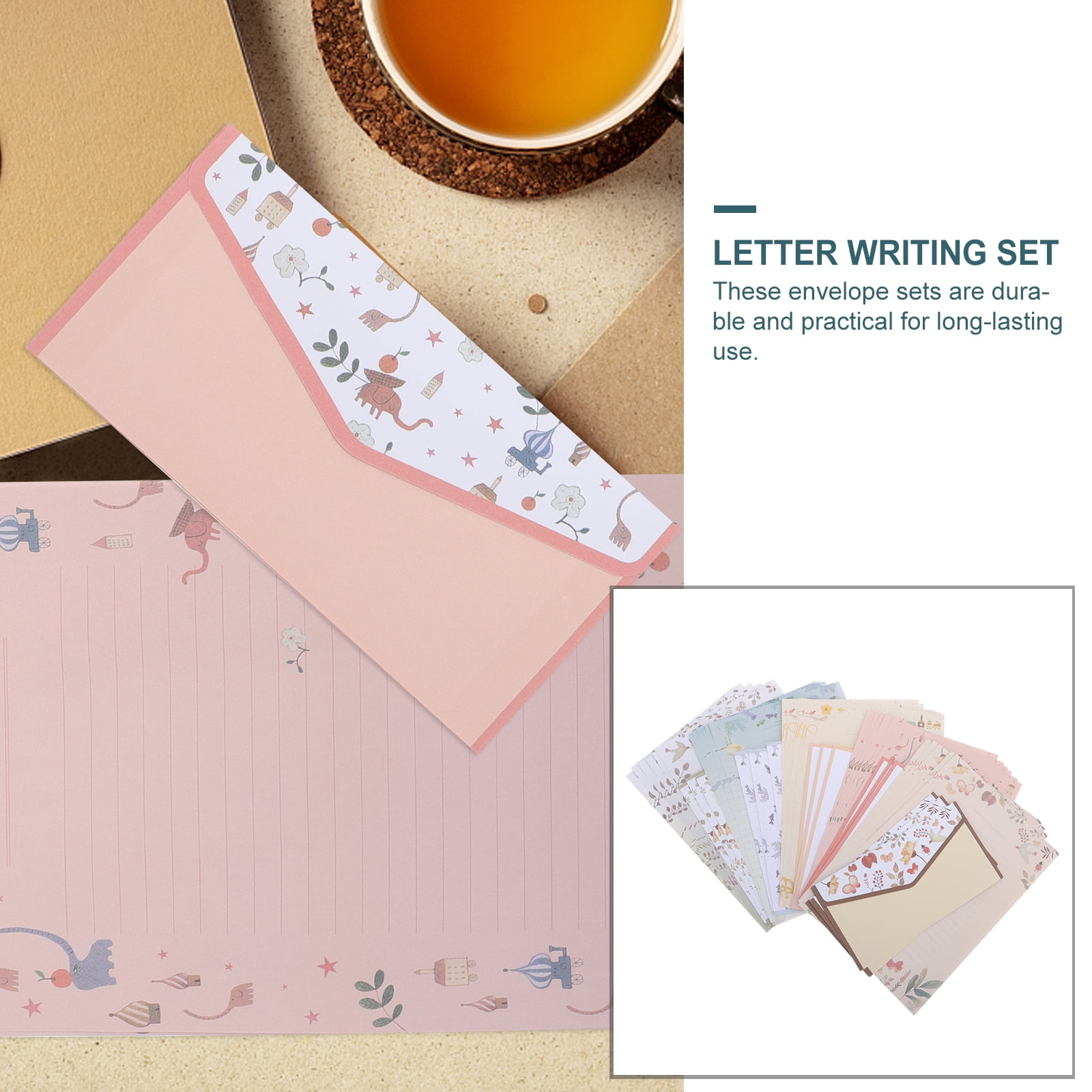 5 Sets of Lovely Writing Stationery Paper Letter Set A5 Letter Paper Envelopes Set