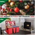 thumbnail image 2 of 128 Balls Christmas Ornament Storage Box Dividers Xmas Decor Organizer Container Red, 2 of 9