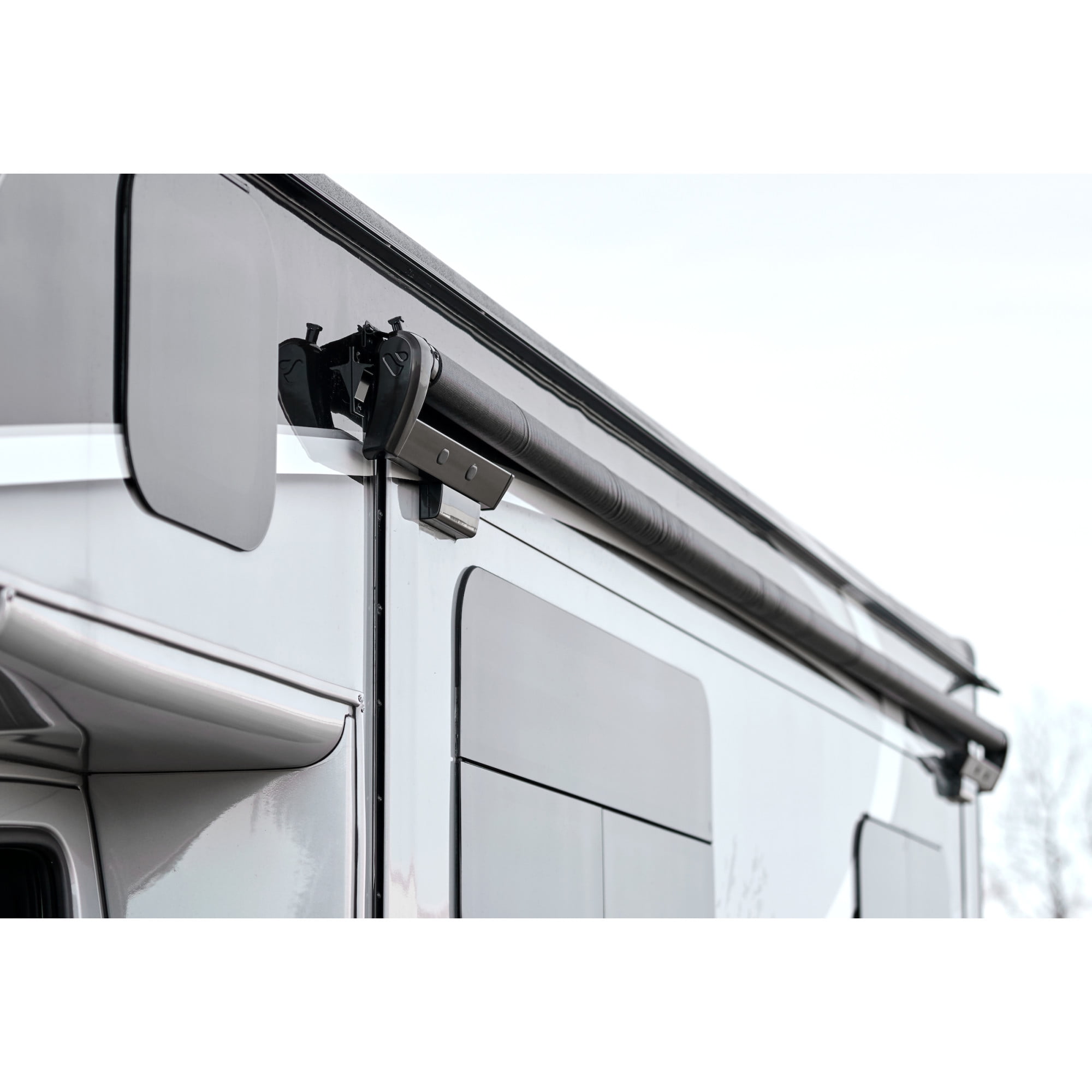 Velarium VSTK15601000 Complete Slide Topper Awning Roll Tube with White Canopy and White Hardware - 156" (Fits Rooms 145" to 151")