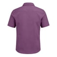 thumbnail image 4 of Men's Stretch Wrinkle-Free Soft Slim Fit Dress Shirts Short Sleeve Formal Wedding Business Casual Button Down Shirt,L, 4 of 6
