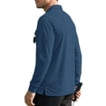 thumbnail image 5 of Trgacdwlo Mens Polo Shirt Breathable Long Sleeve Shirts for Men Quick Dry Sun Protection Golf Polo Shirts for Men with Pocket Dark Blue S, 5 of 9