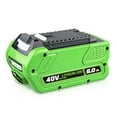thumbnail image 5 of 29462 6.0Ah Li-ion Battery Replacement for Greenworks Battery 40V 29252 20202 22262 25312 25322 20642 22272 27062 21242 with LED Indicator Light, 5 of 7