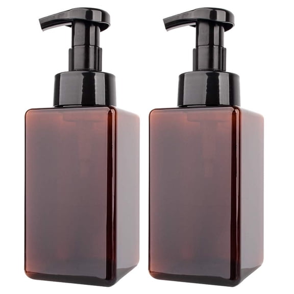 Foaming Soap Dispenser 15Oz Refillable Foam Liquid Hand Soap Empty Pump Bottle Container - Brown 450Ml