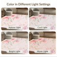 thumbnail image 7 of ODIKA 9'x12' Pink Soft Pastel Floral Elegance Washable Area Rug Chic Botanical Design with Delicate Blooms Low Pile, Flatwoven, for Great Room, Indoor Concept, Large Living, 7 of 7