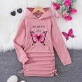 thumbnail image 2 of MEZZALL Girls Hooded Long Sleeve Print Drawstring Hem Sweater Knitwear Dress Autumn Winter Casual Dresses Leisure Teen Dailywear, 2 of 8