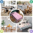 thumbnail image 5 of Pink Breast Cancer Rectangle Tablecloth 60"x102",Waterproof Polyester Rectangle Table Cloth, Wipeable Spillproof Polyester Tablecloth for Dining, Camping, Indoor and Outdoor, 5 of 6