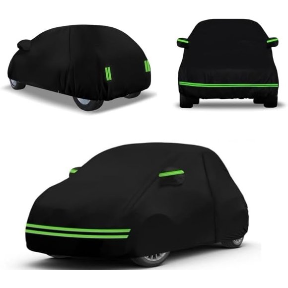 Car Cover for 2007-2025 Fiat 500/500C/500E Abarth/New Fiat 500 (Hatchback/Cabrio/3+1), 210D Waterproof Sun Rain Dust Snow Protection Outdoor Fiat Car Cover
