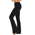 thumbnail image 3 of Women's Boot Cut Flare Yoga Pants Wide Waistband Comfortable Stretch Cotton, 3 of 5