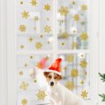 thumbnail image 5 of Adhesivos para ventanas: 3 magníficos adhesivos electrostáticos decorativos con diseño de copos de nieve dorados para evitar que los pájaros golpeen sus ventanas, 5 of 5