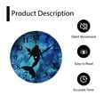thumbnail image 4 of 12 Inch Wall Clock Battery Operated Silent Clock Decorative for Office, Kitchen, Outdoor, Living Room，Ocean Mermaid Underwater Bubble Spiral Bright Sunshine Elegant, 4 of 4