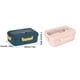 thumbnail image 5 of Naiovety Fiambrera aislante con tapa, contenedor de alimentos de 3 compartimentos para niños, fiambrera de plástico de 1 capa, viaje de Picnic escolar Mostrada Azul oscuro Naiovety HA067596-01, 5 of 6