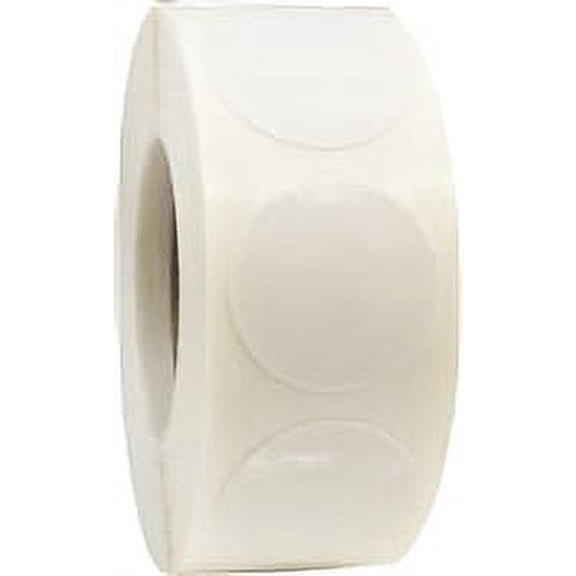 Laminated White Circle Dot Label Stickers | 0.75" inch Round - 500 Pack | InStockLabels.com