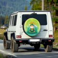 thumbnail image 2 of Yuyamidu St. Patrick's Day Tire Covers for Truck Green Leaf Spare Wheel Tire Cover Rainbow Wheel Cover Protector Universal Fit for Trailer, RV, SUV Exterior Accessory, 2 of 5