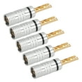 thumbnail image 1 of Serrated Banana Plug, Prevent Short Circuit Audio Banana Plug  For Home Theater Black, 1 of 8