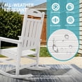 thumbnail image 3 of SUUNYN Set of 4 Outdoor Rocking Chairs, HDPE Porch Rockers for Patio Deck, All-Weather, 380lbs Load, White, 3 of 8