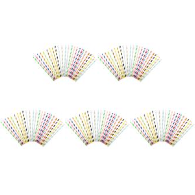 Pajitas Papel Desechables A Rayas Colores Suministros para Fiestas (multicolor) 25 Uds.