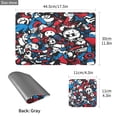 thumbnail image 4 of Wobogo Red Blue Graffiti Pattern Placemats Coasters Set of 1 Heat-resistant Non-slip Easy to Clean Square Dinner Plate Mat, 4 of 8