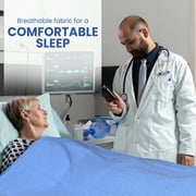 Linteum Textile Hospital Thermal Blanket 66x90 in,100% Cotton 2.5 lb (Blue,Twin) 1 Pack