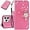 Pink, variant on Compatible with iPhone 13 Pro Max Case Glitter Stylish Crystal Owl with Wrist Strap Kickstand Magnetic Leather Wallet for Women Flip Phone Case for iPhone 13 Pro Max 6.7 inch Pink YK
