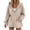 Khaki, variant on NTACZA Women Sweatshirt Zip Up Hoodies Fleece with Pockets Drawstring Long Sleeve Loungwear Black L
