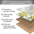 thumbnail image 3 of Cala Home "Lemon Watercolor" Premium Decorative Hardboard Cork Back Tabletop Placemats 4 Pack, 3 of 6