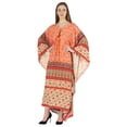 thumbnail image 3 of Moomaya Printed Rayon Turkish Maxi Kaftan For Women Beachwear Bikini Cover Up Resort Dress, 3 of 7