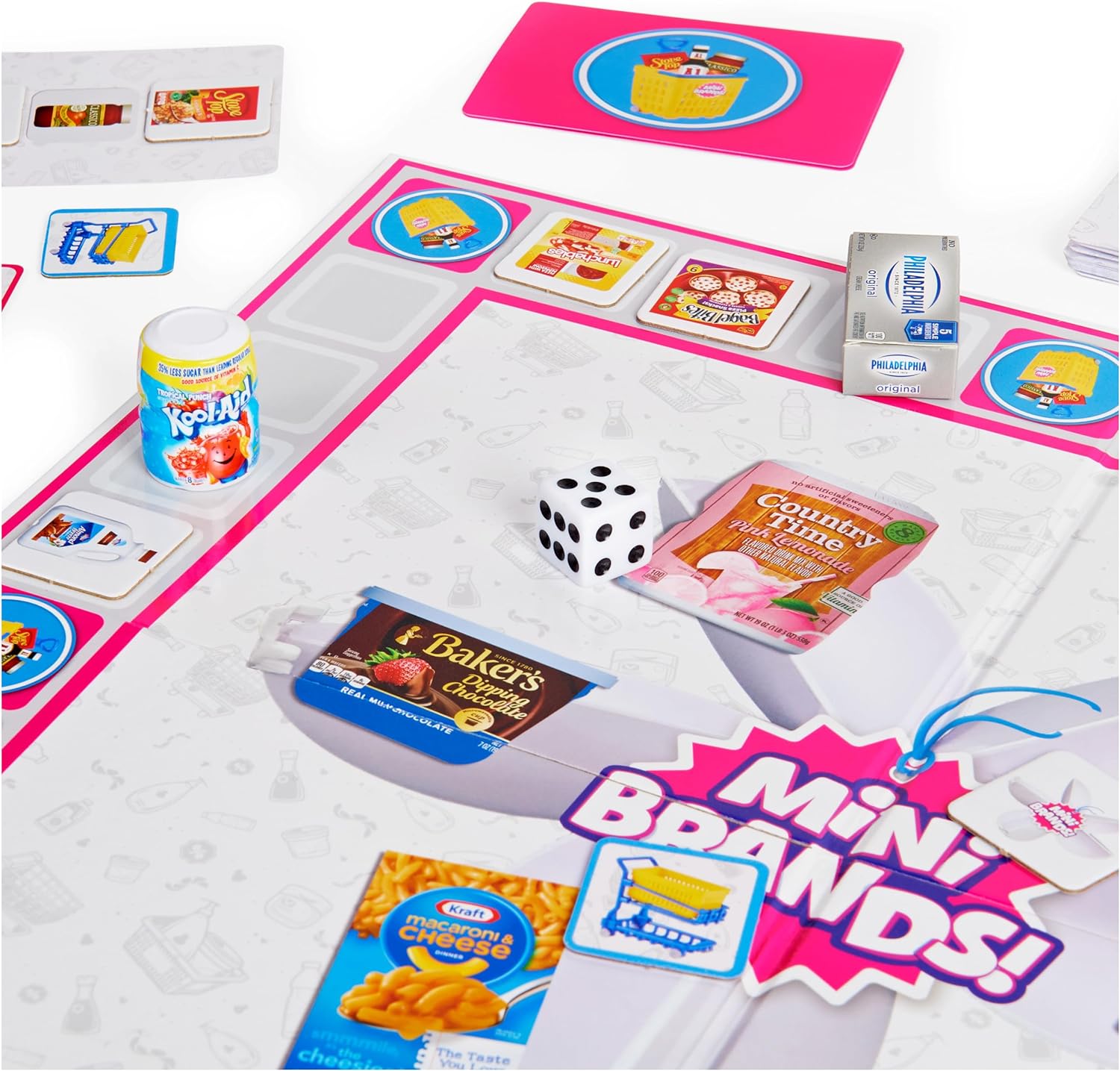 Spin Master Games Mini Brands Market Dash Food Game, 2-4 Players, Ages 5 and Up