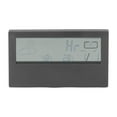thumbnail image 4 of Reloj despertador LCD transparente multifuncional de pantalla grande, reloj despertador digital a pilas para casa y viajes, color negro, 4 of 14