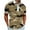 Khaki, variant on WREESH Camouflage Henley for Men Turndown Collar Quarter Zip Athleisure Short Sleeve Shirt Blue