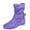 Purple, variant on Fesfesfes Cowgirl Boots for Teen Girls Retro Vintage Plain Buckle Zipper Casual Inner Heightenin Low Heels Zipper Fall Winter Short Round Toe Shoes 7(39)