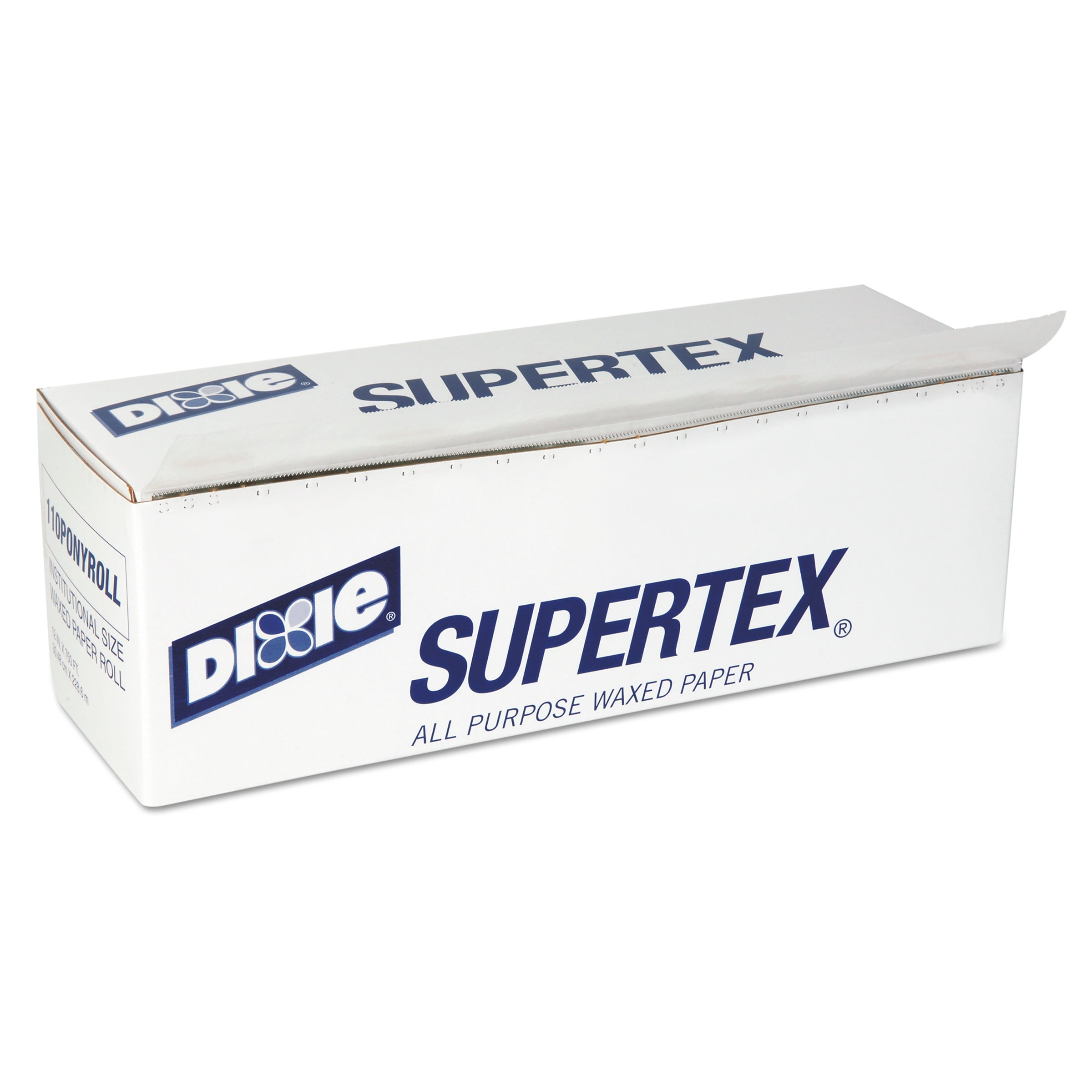 Dixie Waxed Paper with Wet Wax Food Wrap, 12" x 750 ft, White DXE110PONYROLL