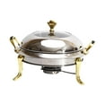 thumbnail image 3 of simhoa Buffet Food Warmer Portable Cookware Alcohol Stoves for Travel Picnic Kitchen Gold, 3 of 8